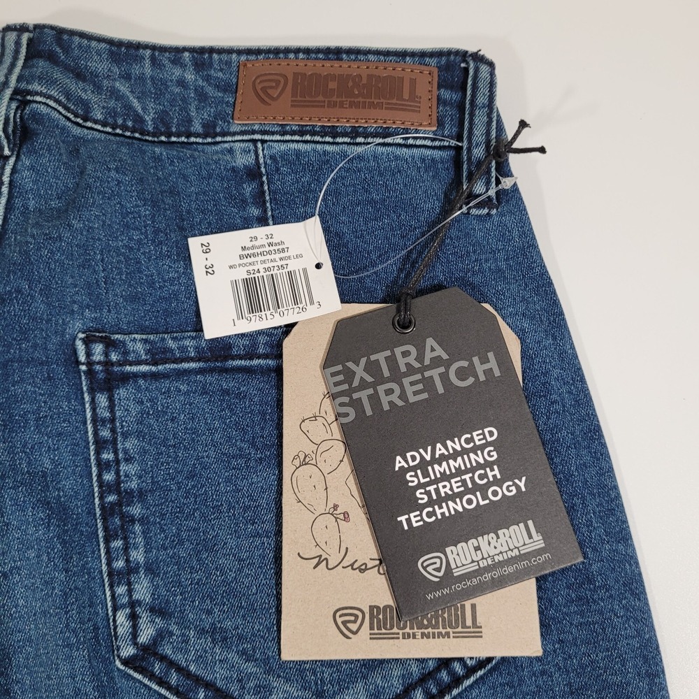 Rock & Roll Jeans Women 29 x 32 High Rise Flare Denim Jeans NWT - Picture 5 of 7